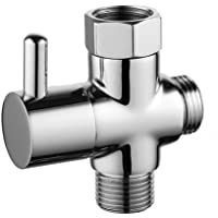 Válvula desviadora de brazo de ducha de 3 vías- válvula de ángulo de baño G1 - 2 para adaptador de ducha de latón macizo…